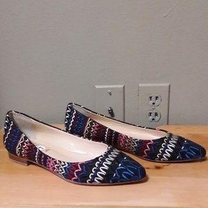 Candela anthro embroidered flat shoes size 7
